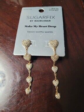 Sugarfix  by BaubleBar Make My Heart Drop linear earrings
